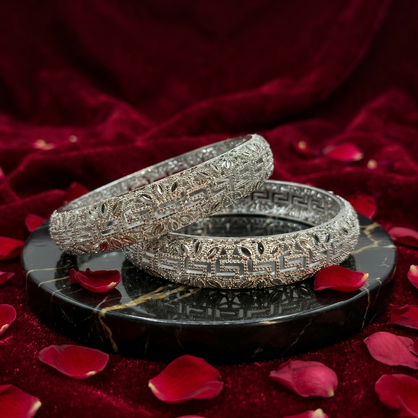 Ornate Silver Filigree Bangles
